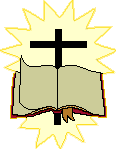 cross and bible in front of the light of knowledge of God image